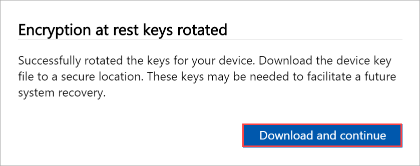 Download and continue the key file