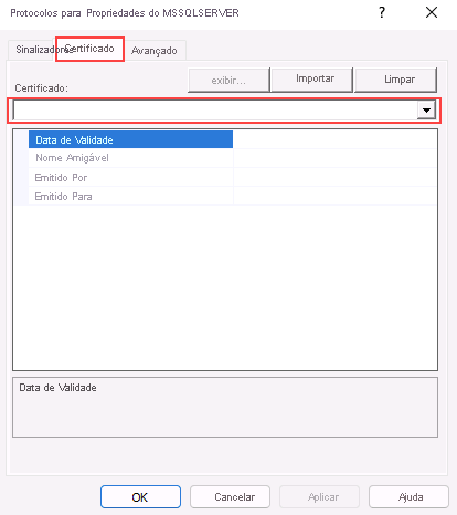 Protocols dialog box from Configuration Manager.