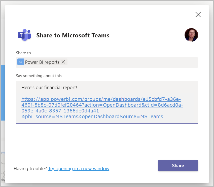 Captura de ecrã a mostrar o Chat em equipas.