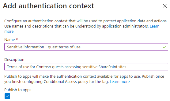 Captura de tela da interface do usuário do contexto de autenticação de adição