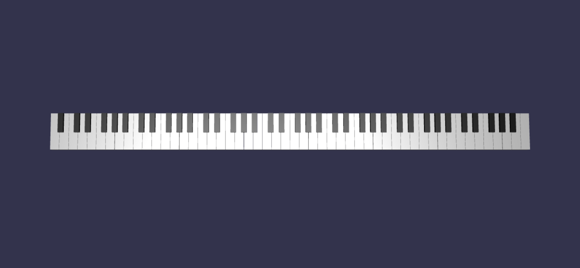 Malha de teclado de piano completo