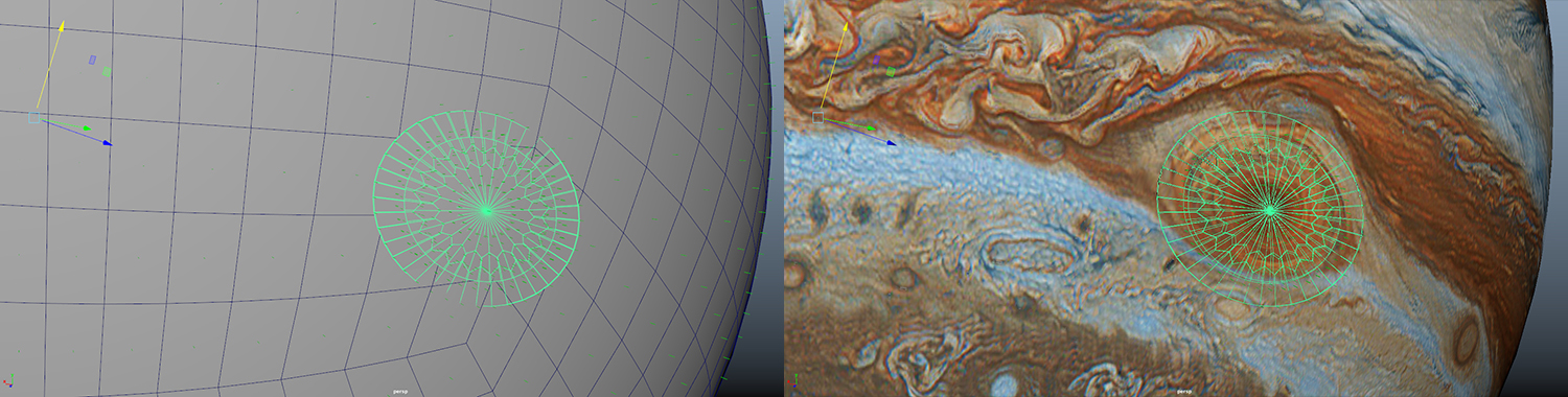 Textura da Grande Mancha Vermelha de Júpiter