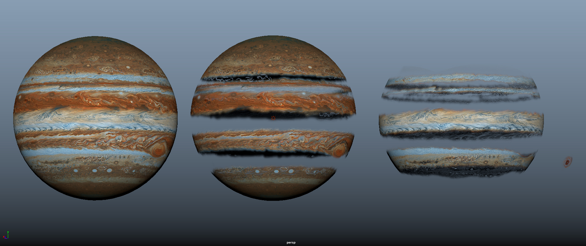 Texturas da concha de Júpiter
