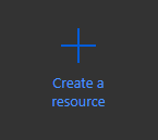 Screenshot showing the Create a resource option in the Azure portal.