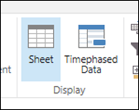 Timephased Data view.