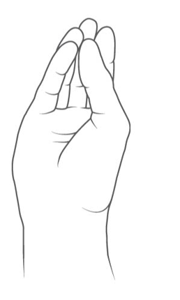 Анимация, показывающая жест блюма.