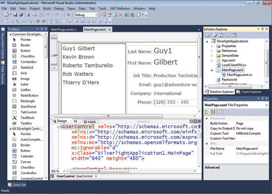 image: Working on the App in Visual Studio