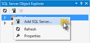 Добавление экземпляра SQL Server