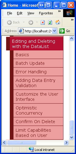 Схема сайта теперь включает записи для учебников по редактированию и удалению списка данных