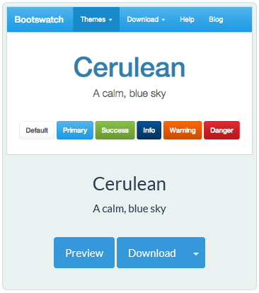 Пользовательский интерфейс и навигация — тема Cerulean