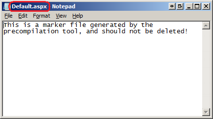 Снимок экрана: A S P . N E T-файлов, которые удалены из декларативной разметки и заменены текстом заполнителя.