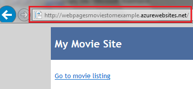 Снимок экрана: развернутый веб-сайт, на котором показан url-адрес в адресной строке, выделенной красным прямоугольником.