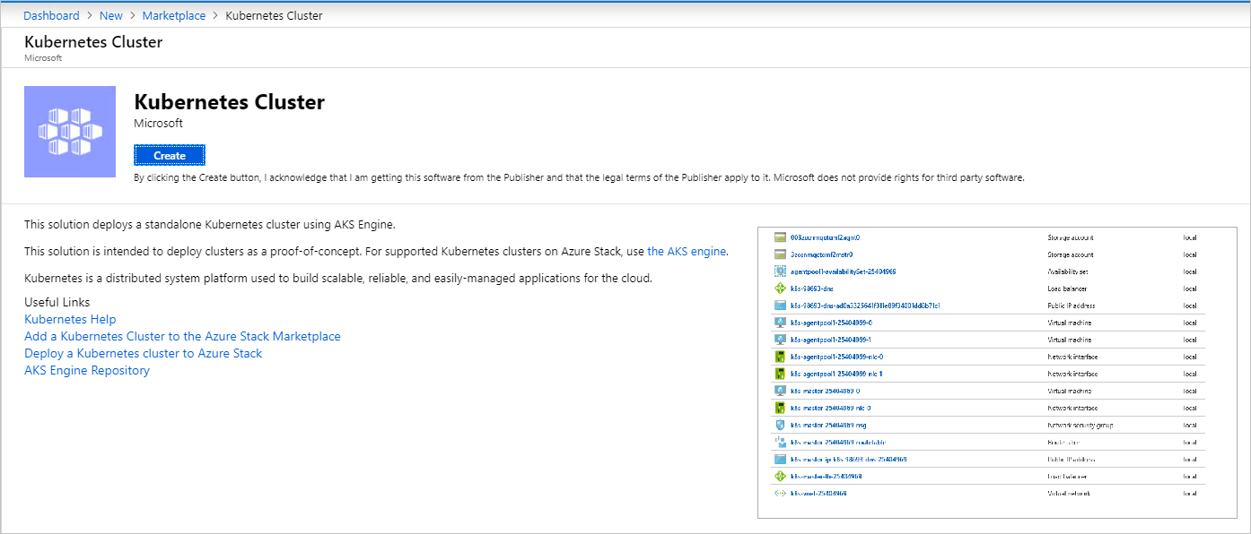 Снимок экрана: страница, на которой создается кластер Kubernetes.