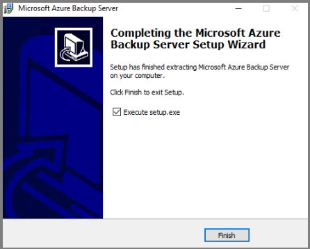 Программа установки извлекает файлы Microsoft Azure Backup Server