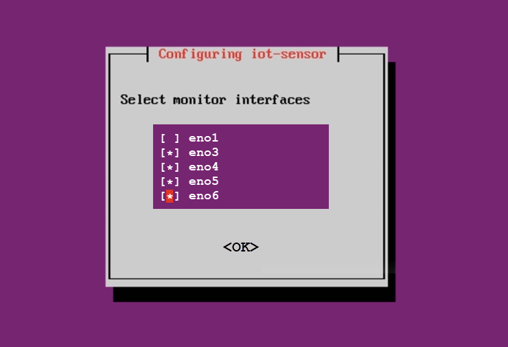 Screenshot of the select monitor interface screen.