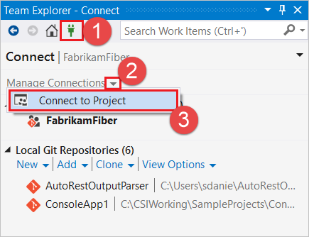 Cloning Azure DevOps Server Git repositories in Visual Studio