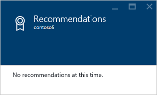 Снимок экрана: рекомендации Помощника отображаются, но текущие рекомендации отсутствуют.
