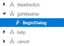 Select the BeginDialog trigger