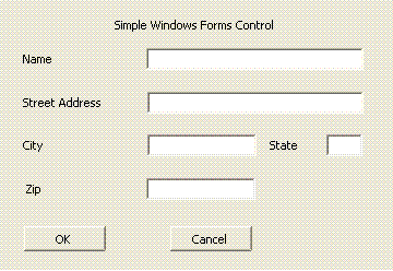 Screenshot that shows a simple Windows Forms control.