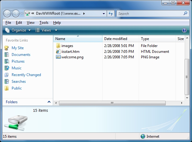 Изображение сетевого диска, открытого в Windows Обозреватель.