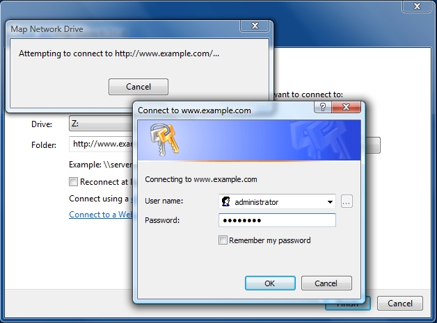 Изображение диалогового окна с запросом на ввод имени пользователя и пароля для учетных данных.