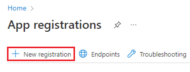 Новая страница регистрации на Центр администрирования Microsoft Entra.