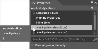 FlipView в defaultCSS в Blend