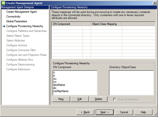 Configure Provisioning Hierachy