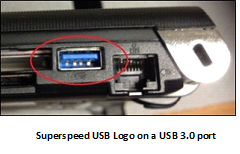 порт с логотипом USB