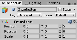 set gaze button transform