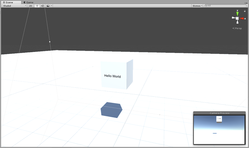 Text mesh in scene view