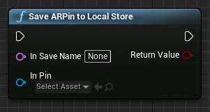 Blueprint of the Save ARPin to Local Store function