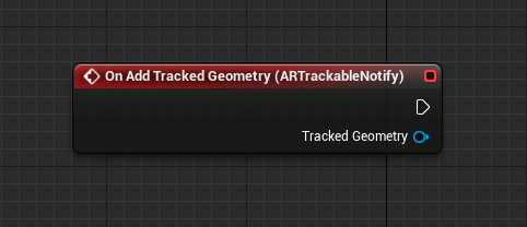 Добавление узла в событие On Add Tracked Geometry (При добавлении отслеживаемой геометрии)