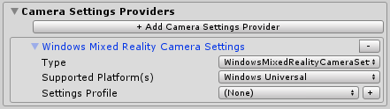 Camera Settings Providers
