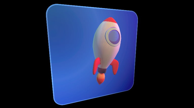 CanvasElementMesh example with rocket