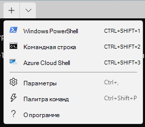 В Windows 11 откройте приложение &quot;Терминал Windows&quot;, чтобы использовать Windows PowerShell, командную строку или Azure Cloud Shell для выполнения команд.