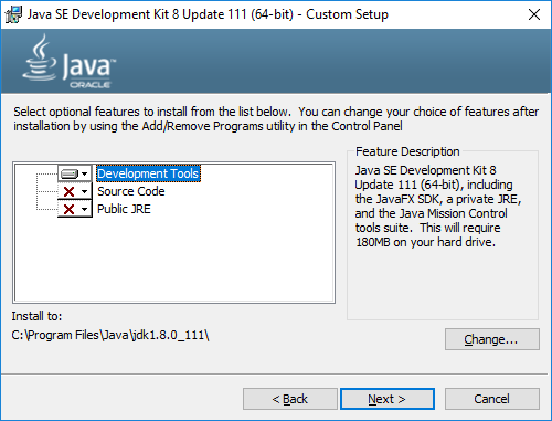 Installing the Development Tools in the JDK installer