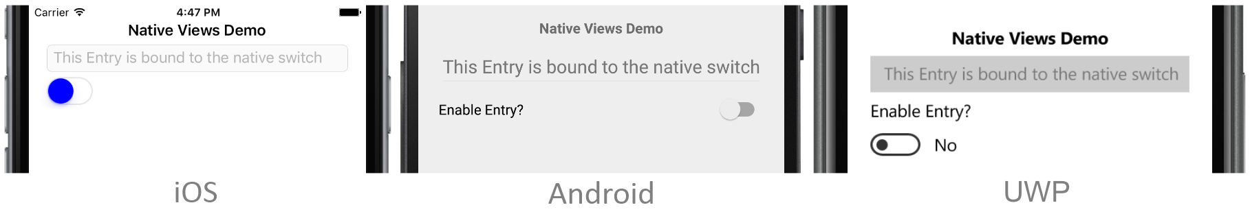 Native Switch Disabled