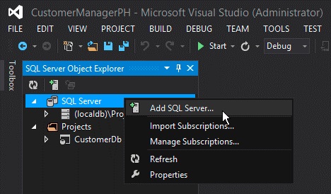 Connect to Azure SQL Database from Visual Studio