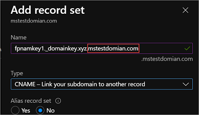Нетачан ЦНАМЕ запис са именом домена.