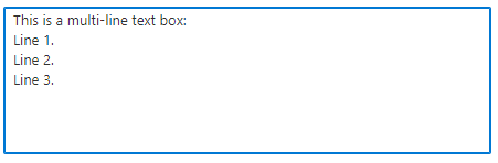 Microsoft.Common.TextBox element multi-line text box.
