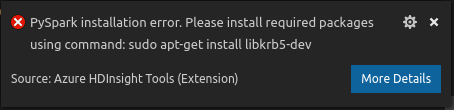 Install libkrb5 package for python.