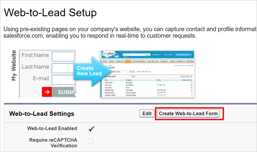 Salesforce Web-to-Lead Setup