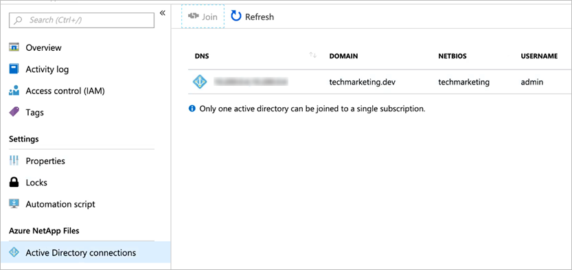 Created Active Directory connections