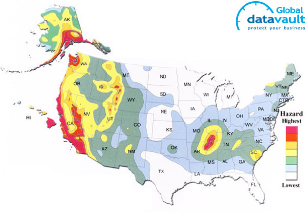 Earthquake risk map.