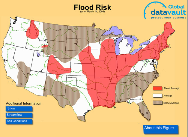 Flood risk map.