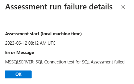 Screenshot showing the error message that SQL Server is offline.