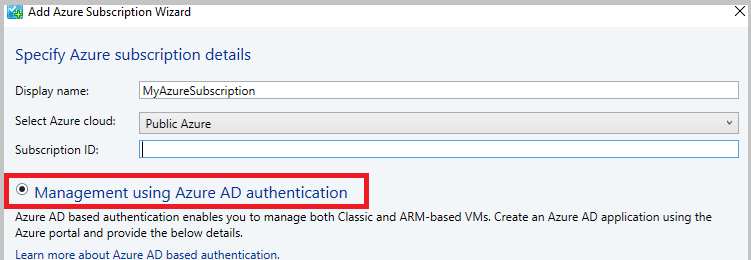 Screenshot of select authentication.