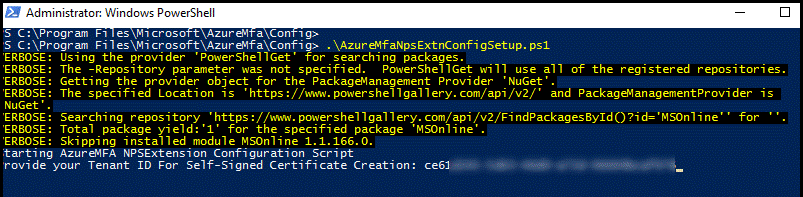 Input the Azure AD Tenant ID copied before