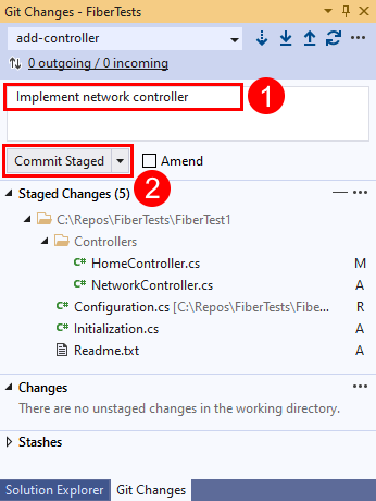 Visual Studio'da işleme bilgileri bağlantısını gösteren ekran görüntüsü.